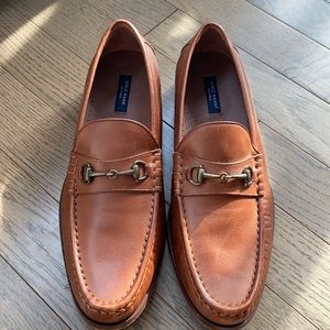 Cole Haan - Brown Leather Loafers with Bronze Horsebit